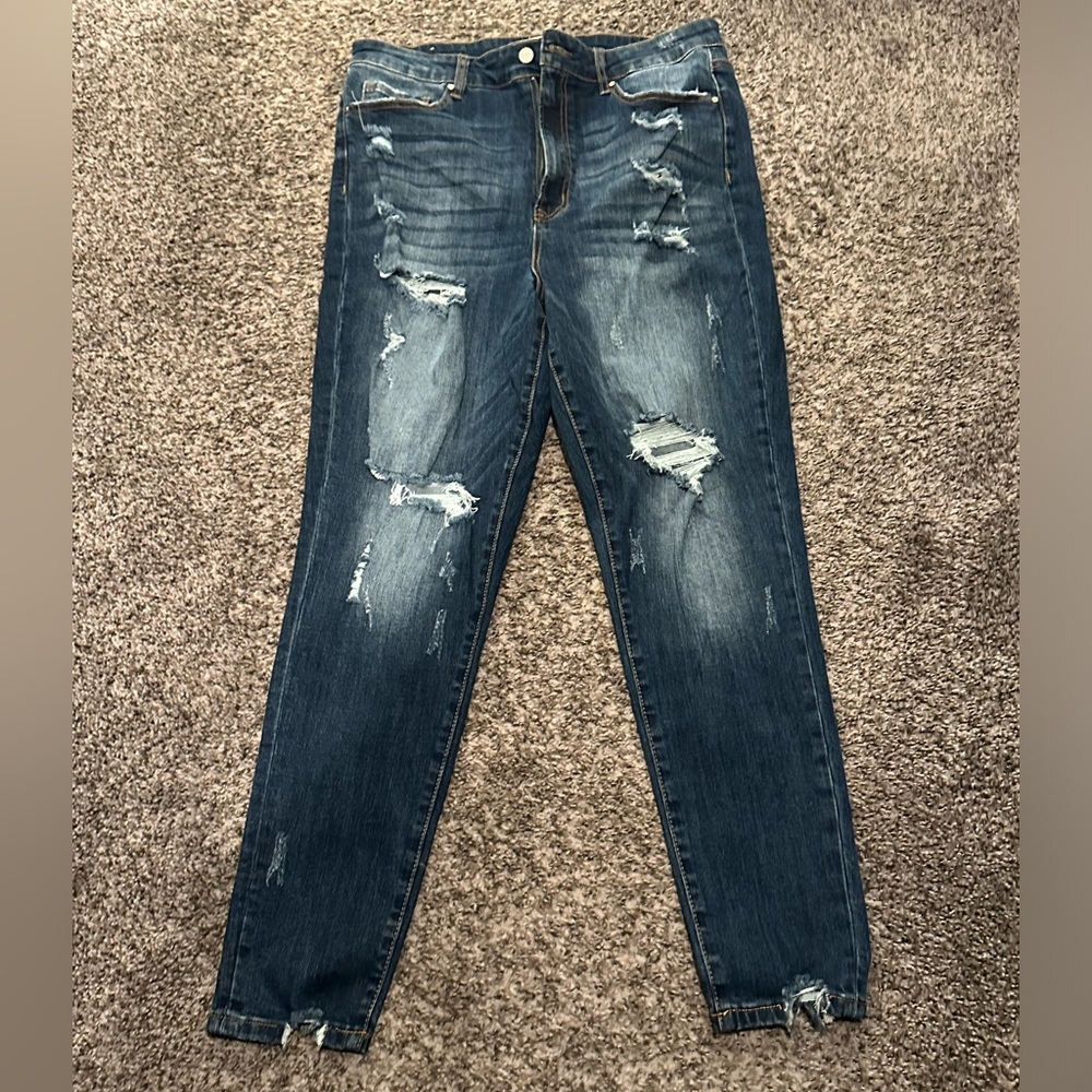 Tricot 1XL distressed skinny jeans